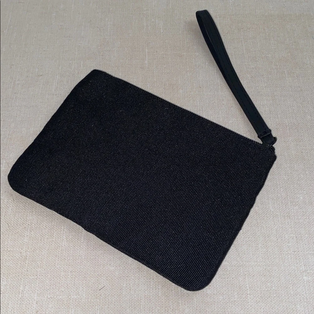Bobbi Brown Black Cosmetic Makeup Zipper Wristlet‎ Bag